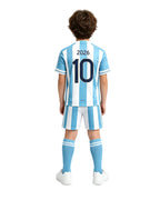 Argentina Jersey Albiceleste 10 Soccer Kit with Shorts Socks and Cheering Props for Soccer Matches
