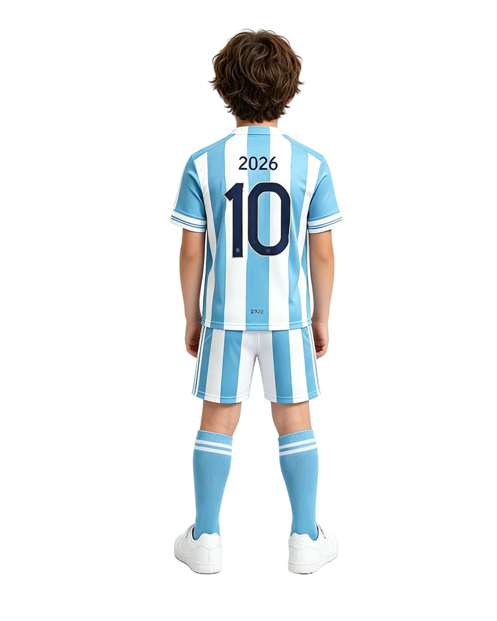 Argentina Jersey Albiceleste 10 Soccer Kit with Shorts Socks and Cheering Props for Soccer Matches