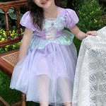 Kids Sea Princess Ariel Dress Mermaid Dress Up Costume Birthday Carnival Ball Gown Dress