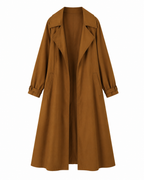 Women Tomorrow Superheroine Trench Coat Brown Long Duster Jacket and Jumpsuit for Comic Con