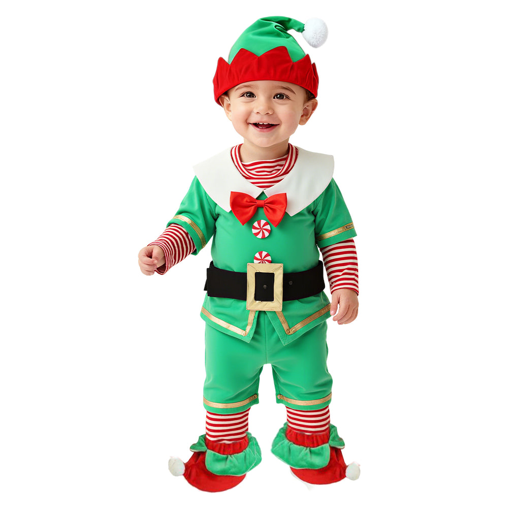 Toddler Christmas Costume Kids Santa's Little Elf Snowman Outfit Christmas Dress Up