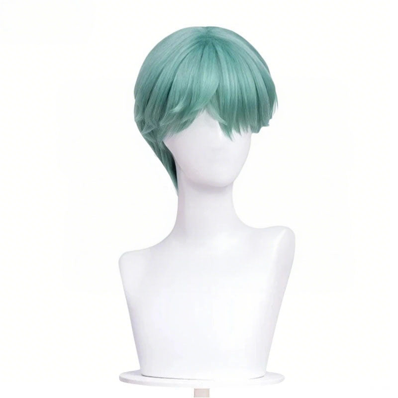 Boys Cosplay Wigs Korean Pop Stars Fashion Green Black Wigs