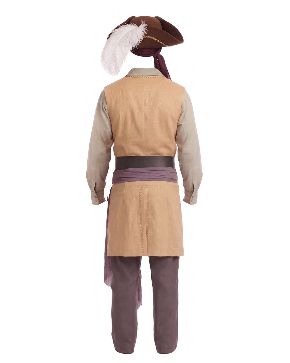 Boys Mens Clark Pirate Costume Yellow Liminal Space Explorer Long Waistcoat and Trousers Set for Halloween Carnival