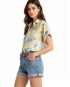 Liminal Space Explorer Mary Shirt Horror Film Yellow Top for Women Girls Creepy Halloween Party
