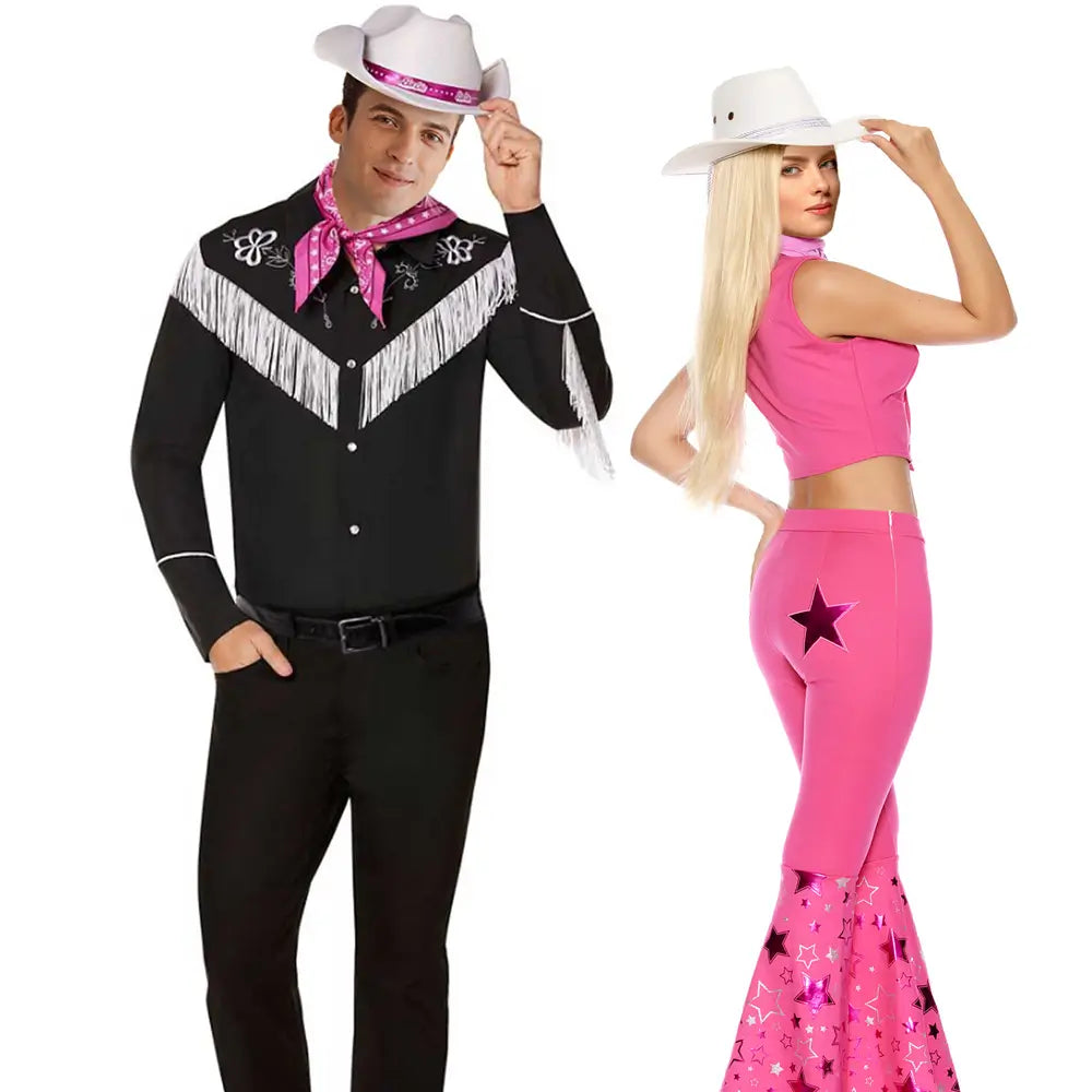 Couples Barbara Costume Cowgirl and Cowboy Outfits Women Men