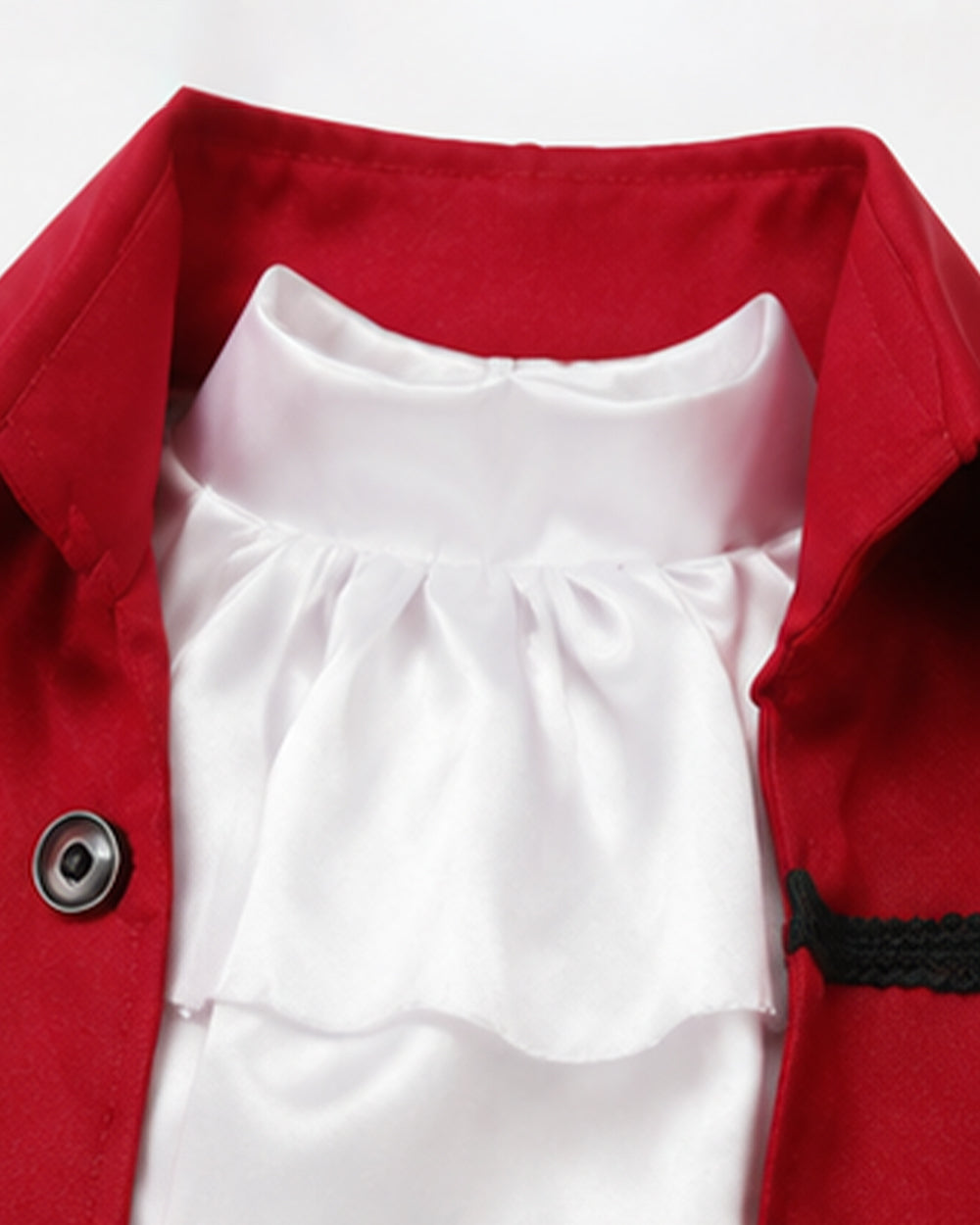 Boys July 4 Outfit Red Historical Costume with Bald Colonial Wig for USA Anniversary Celebrations