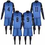 Blue Lock Jersey & Shorts Football Training Uniform Optional Isagi Yoichi #11 Soccer Uniforms Blue Lock Cosplay Costume