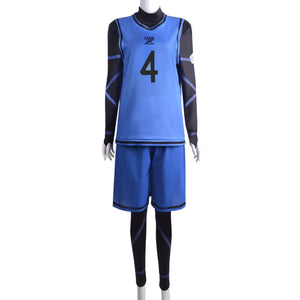 Blue Lock Jersey & Shorts Football Training Uniform Optional Isagi Yoichi #11 Soccer Uniforms Blue Lock Cosplay Costume