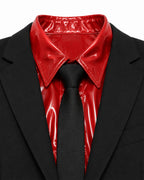 Boys King of Pop Costume Black Blazer Pants Red Shirt and Accessories 5pcs Set for Cosplay Carnival