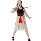 Girl Pirate Outfit Sea Caribbean Cosplay Dress Childrens Pirate Costume