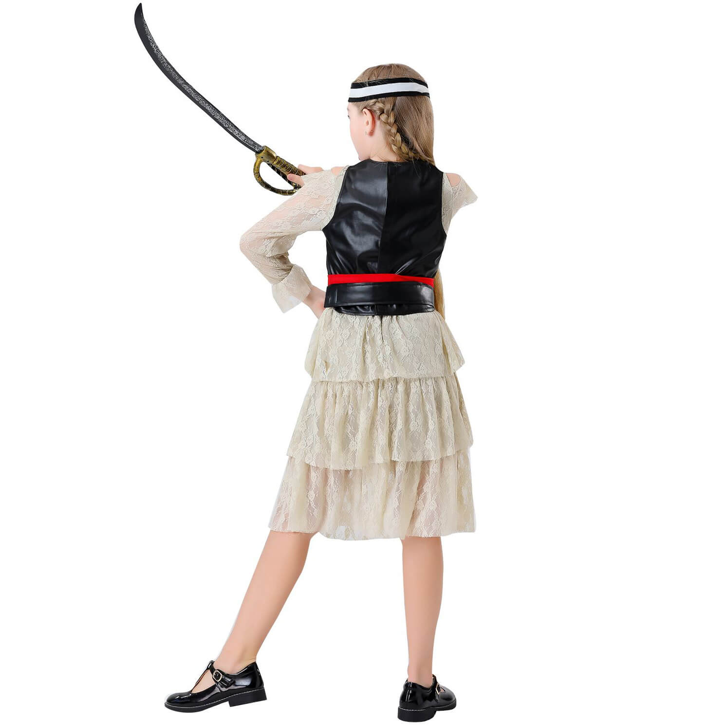 Girl Pirate Outfit Sea Caribbean Cosplay Dress Childrens Pirate Costume