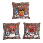 LED Christmas Pillow Covers Soft Plush Pillowcase Lighting Cushion Covers for Living Room
