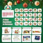 Christmas Advent Calendar with Building Bricks 24 in 1 Santa's Work Shop Countdown for Boys and Girls 6+
