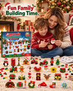 Toy Advent Calendar 2026 24-Day Christmas Countdown with Mini Building Brick Refrigerator Magnets for Kids