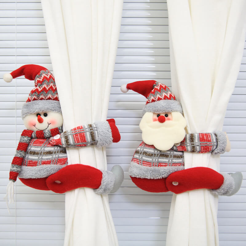 Christmas Curtain Tiebacks Holiday Curtain Buckle for Christmas Room Decoration
