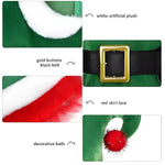 Girls Elf Costume Soft Velvet Xmas Party Outfits Kids Elf Suit