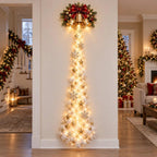 Christmas Lights 3D Magic Snowman Wall Sconce with Cascading Fairy Lights Hanging Holiday Decor for Living Room