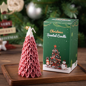 Christmas Tree Candle Scented Xmas Tree Candles 6-Pack 5.9Inch Novelty Xmas Decoration Fragrance Candle for Home