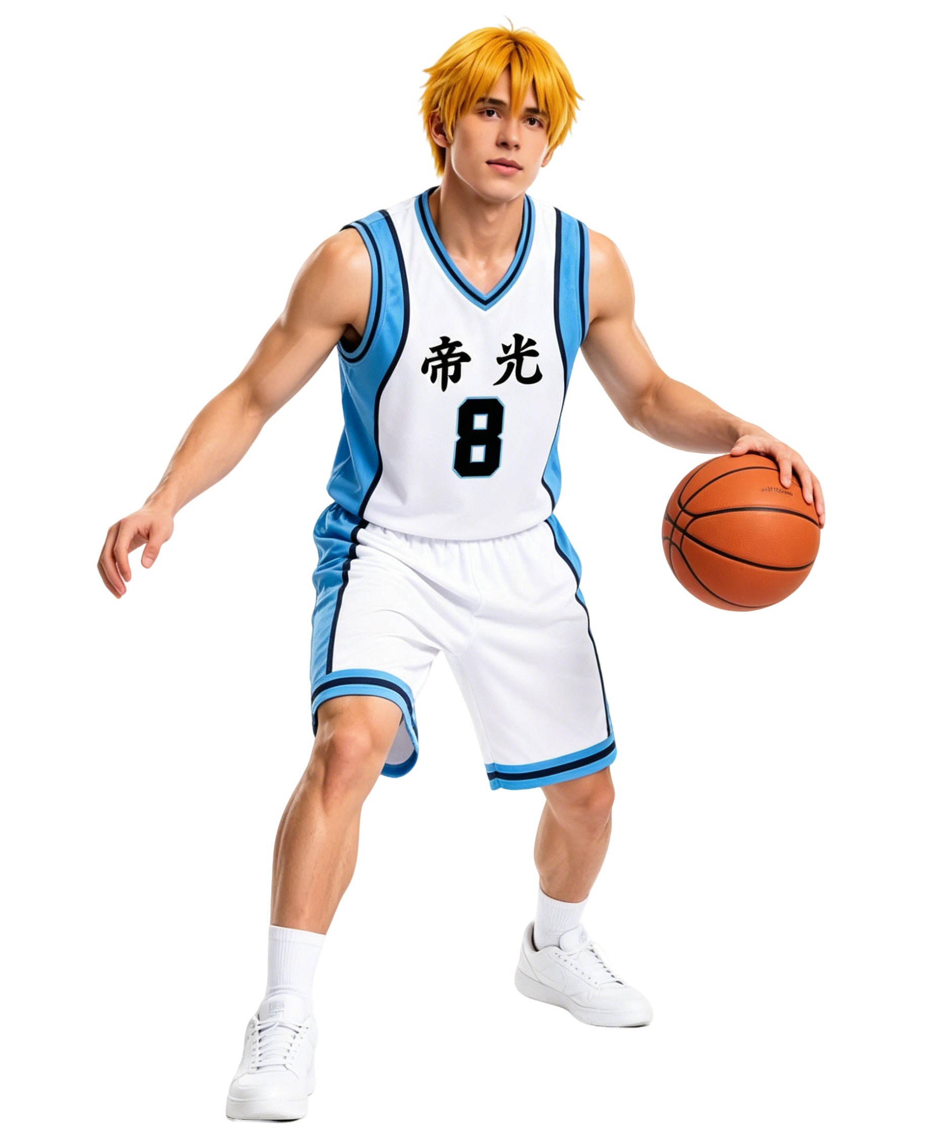 Kuroko No Basuke Costume Tops No 4 5 6 7 8 15 Kuroko Tetsuya Teiko School Basketball Jersey Set