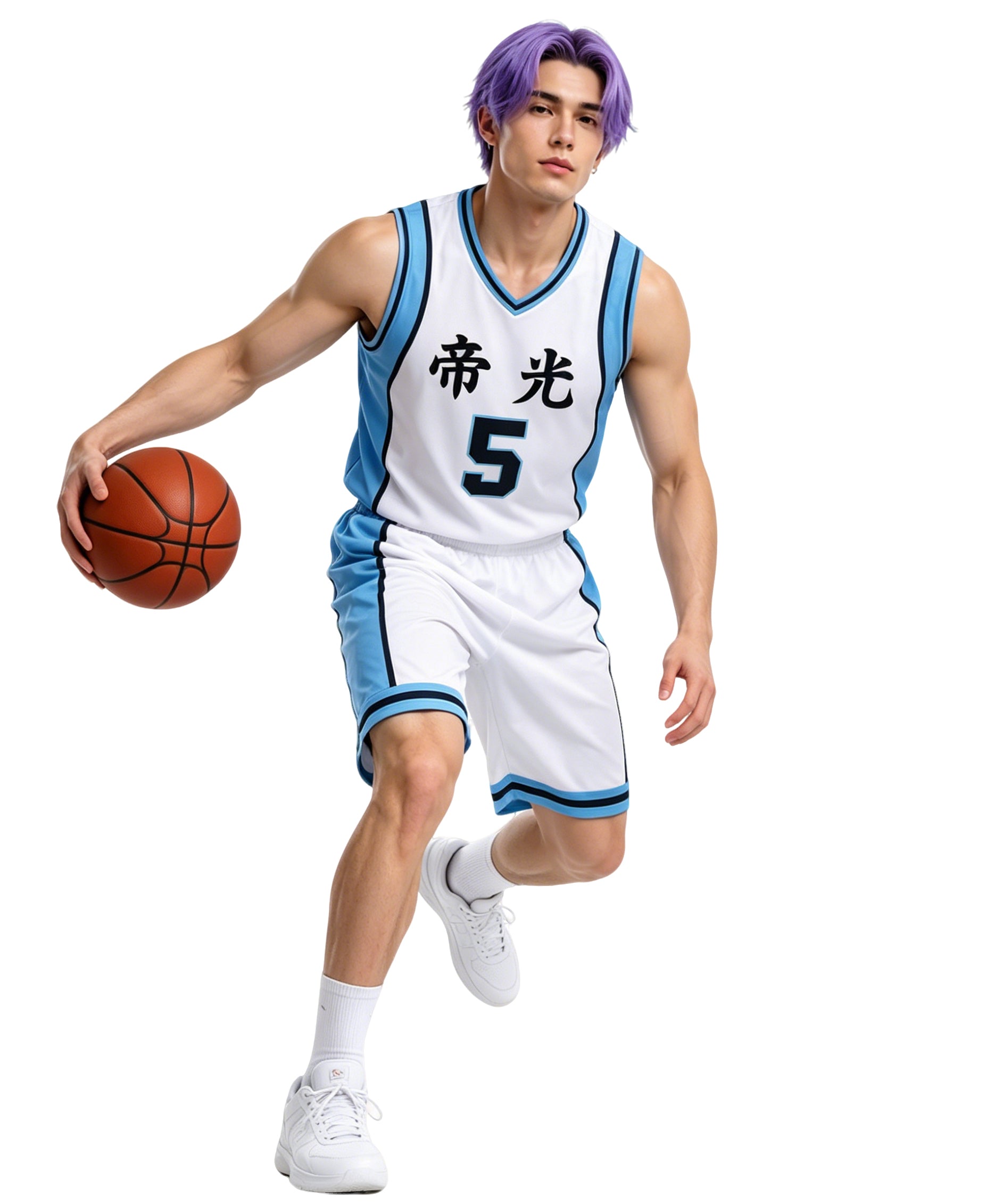 Kuroko No Basuke Costume Tops No 4 5 6 7 8 15 Kuroko Tetsuya Teiko School Basketball Jersey Set