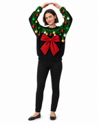 Adults Funny Xmas Sweaters Pullover Green Tinsel Costume for Holiday Parties