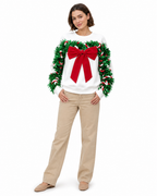 Adults Funny Xmas Sweaters Pullover Green Tinsel Costume for Holiday Parties