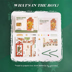3D Wooden Puzzle Book Nook Kit DIY Miniature Dolls with LED Light Book Shelf Decoration