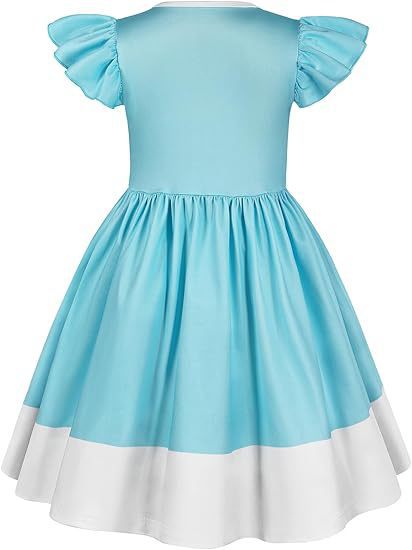 Flutter Sleeve Rosalina Dress Galactic Princess A-Line Gown Summer Sundress for Daily Wear