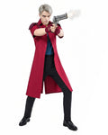 Men's Demon Hunter Costume Red Long Trench Coat with Vest Pant and Gloves for Hero Cosplay Events
