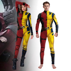 Adult Deady Pool James Howlett Costume Unisex Halloween Dress Up Suit for Female and Male