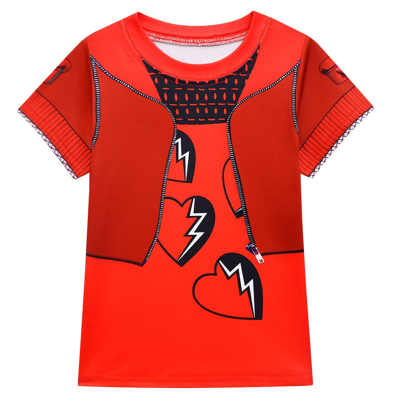 Kids Princess Red Costume T-shirt Shirts and Bag The Rise Of RED Halloween Cosplay Outfit