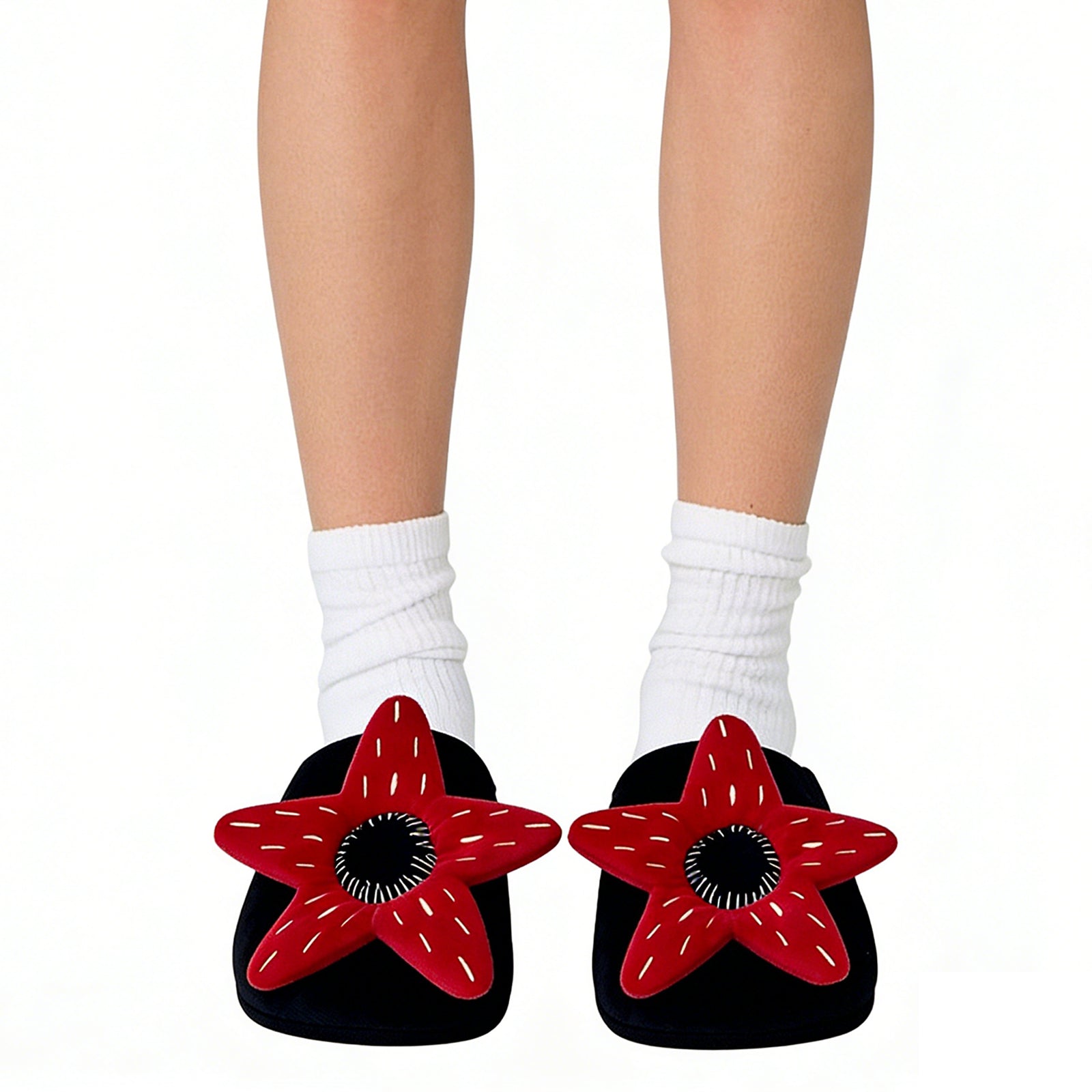 Demogorgon Plush Slippers Fuzzy Unisex Velvet House Shoes Adult Soft Non-Slip Indoor Footwear