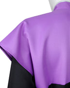 Mens Demon Hunter Costume Japanese Slayer Purple Sleeveless Kimono and Black Uniform Suit for Halloween Cosplay