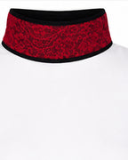 Adult Demon Brother Outfit Blue Baggy Pants Red Neck Choker and Arm Bandages Set for Cosplay