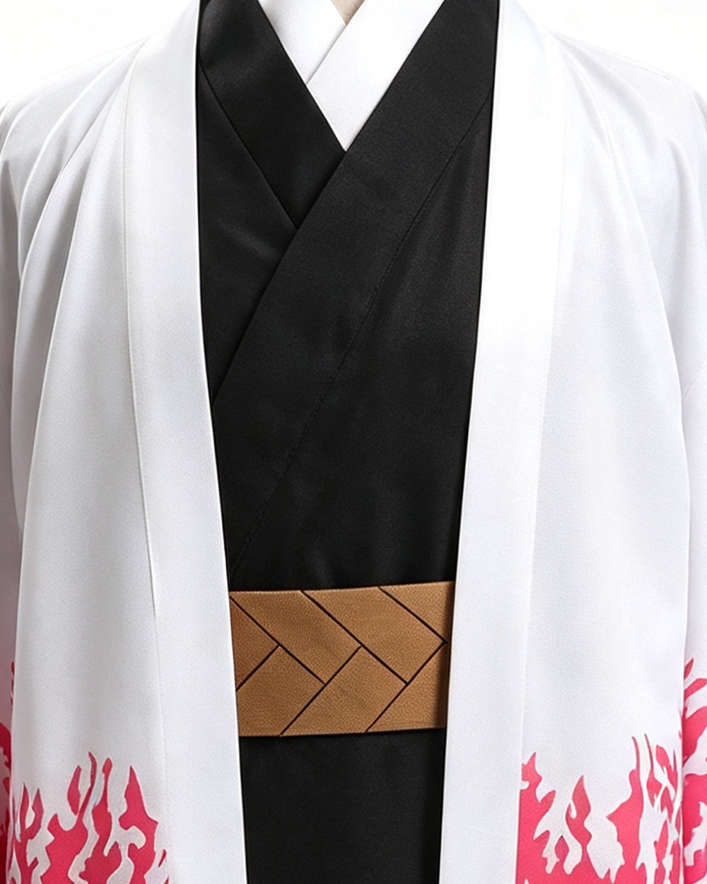 Adult Slayer Leader Costume Japanese White to Pink Gradient Kimono Robe Set for Anime Expo