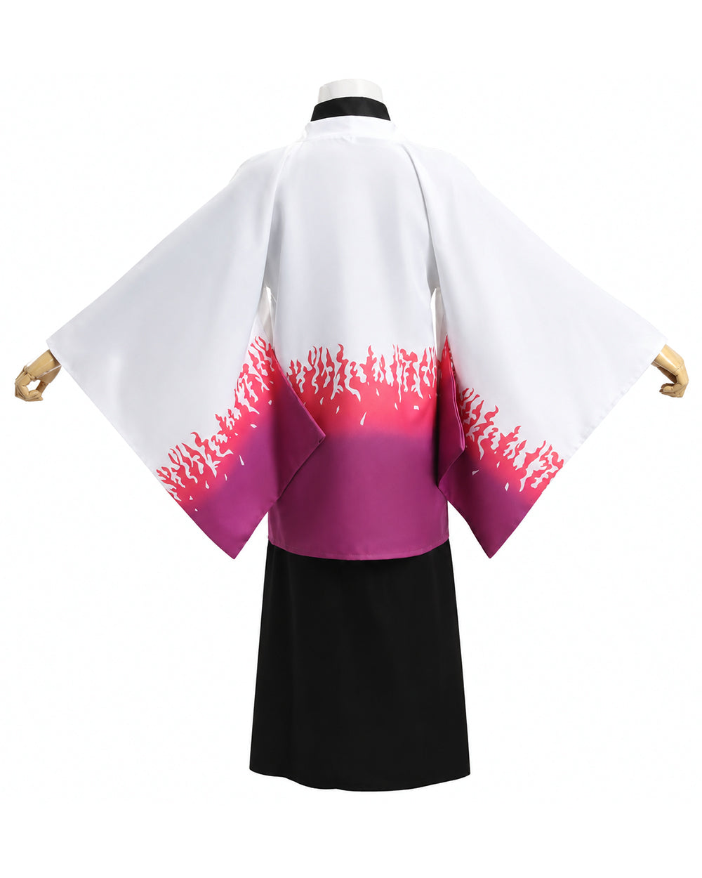 Adult Slayer Leader Costume Japanese White to Pink Gradient Kimono Robe Set for Anime Expo