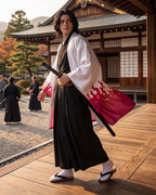 Adult Slayer Leader Costume Japanese White to Pink Gradient Kimono Robe Set for Anime Expo