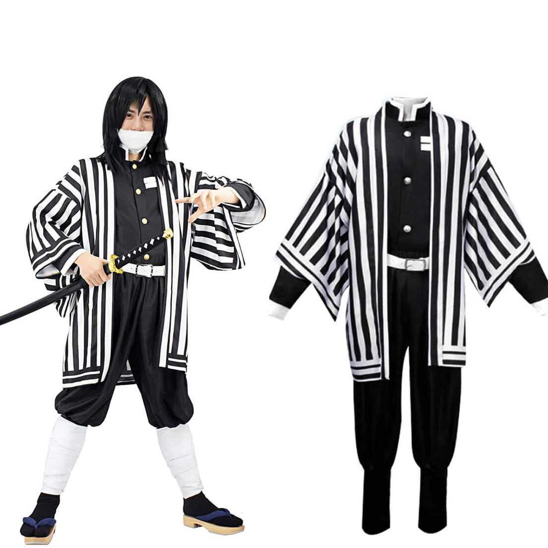Demon Cosplay Costumes Nezuko Costume Mitsuri Tanjiro Shinobu Cosplay Set Mitsuri Kanroji Halloween Costumes