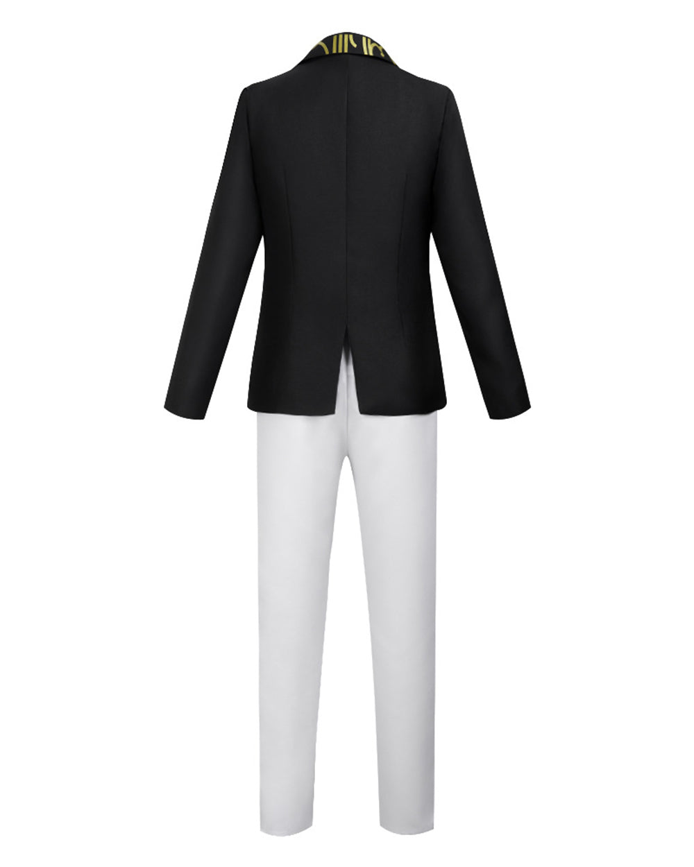 Mens Demon King Costume Black Jacket Pants Shirt and Hat Suit for Dress-up Party