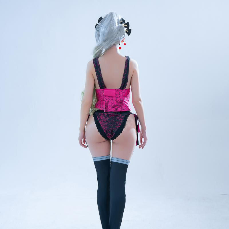 Sexy Daki Cosplay Outfit Daki Battle Uniform Halloween Party Costume with Headwear