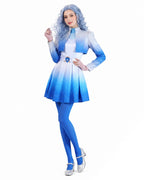 Chloe Charming Costume Descendents Blue Princess Skirt with Jacket and Accessories for Kids Adults Halloween Party