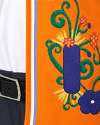 Wonderland Boy Luis Outfit Orange Vest and Blue Neckerchief Costume Set for Kids Halloween Party Cosplay