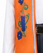 Wonderland Boy Luis Outfit Orange Vest and Blue Neckerchief Costume Set for Kids Halloween Party Cosplay