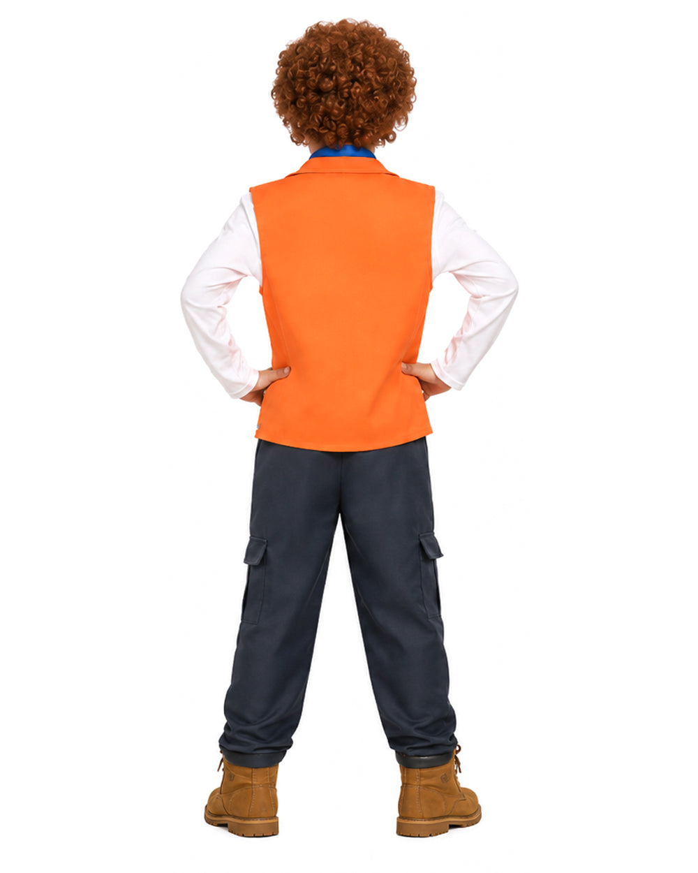 Wonderland Boy Luis Outfit Orange Vest and Blue Neckerchief Costume Set for Kids Halloween Party Cosplay