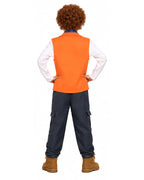 Wonderland Boy Luis Outfit Orange Vest and Blue Neckerchief Costume Set for Kids Halloween Party Cosplay