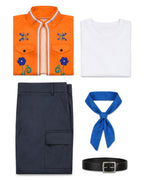 Wonderland Boy Luis Outfit Orange Vest and Blue Neckerchief Costume Set for Kids Halloween Party Cosplay