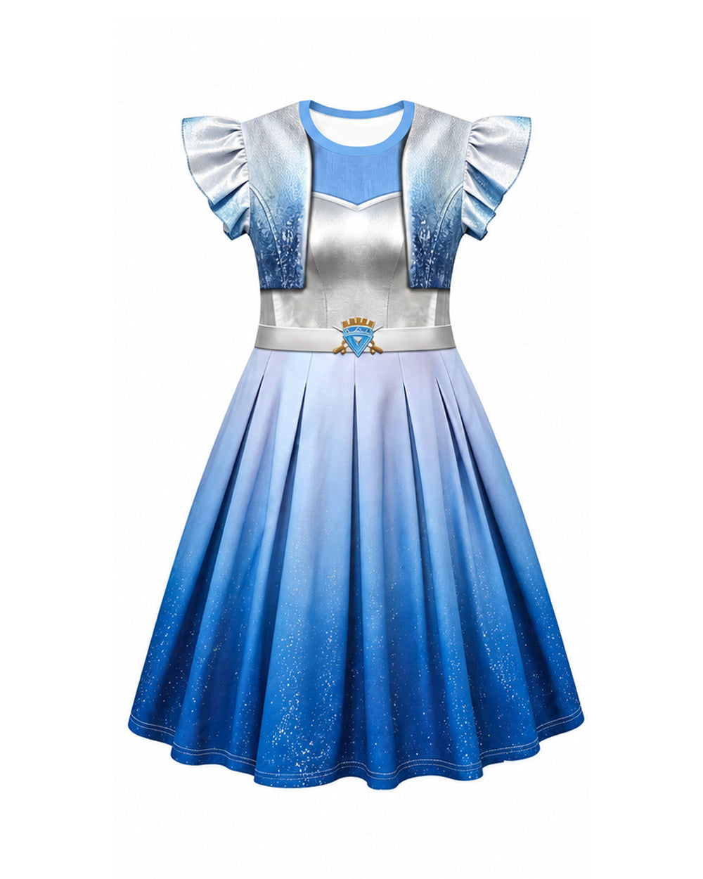 Girls Wonderland Red Princess Costume 3D Print Pink Princess Chloe Dress and Bag for Dress-up Party