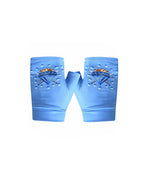 Girls Princess Chloe Costume Blue 2-in-1 Dress with Gloves and Wig for Cosplay Carnival 4-12Y