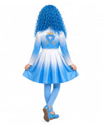 Kids Descendent Chloe Costume Movie 5 Blue Princess Jacket Dress and Leggings for Halloween Carnival