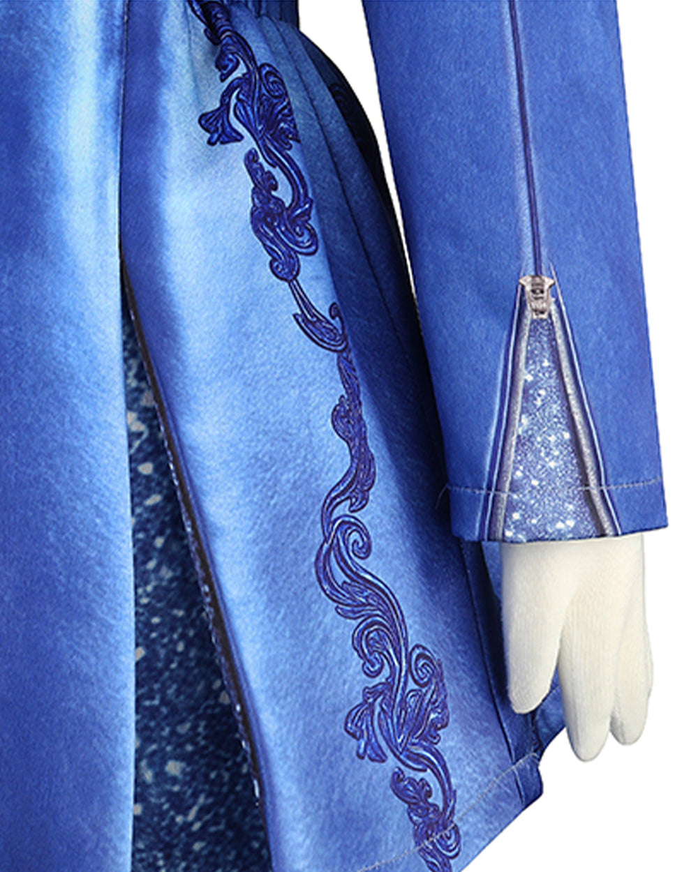Girls Princess Chloe Costume Descendent Blue Jacket Dress and Leggings Suit for Dress Up Party